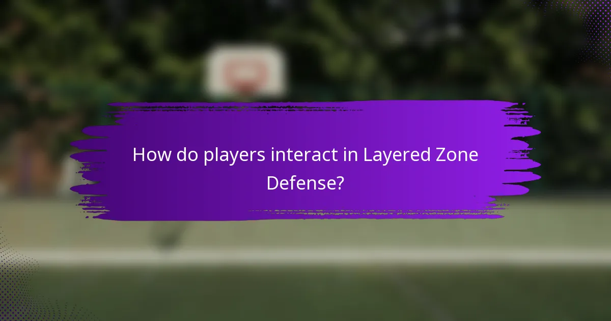 How do players interact in Layered Zone Defense?