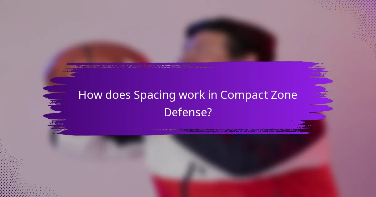 How does Spacing work in Compact Zone Defense?