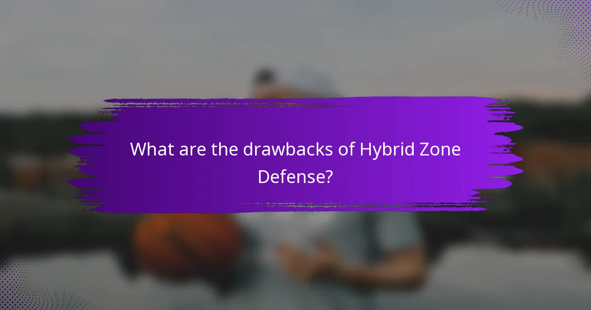 What are the drawbacks of Hybrid Zone Defense?