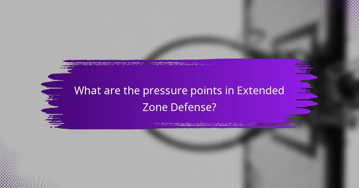 What are the pressure points in Extended Zone Defense?