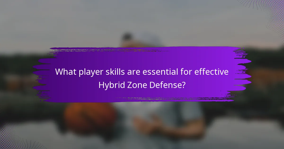 What player skills are essential for effective Hybrid Zone Defense?