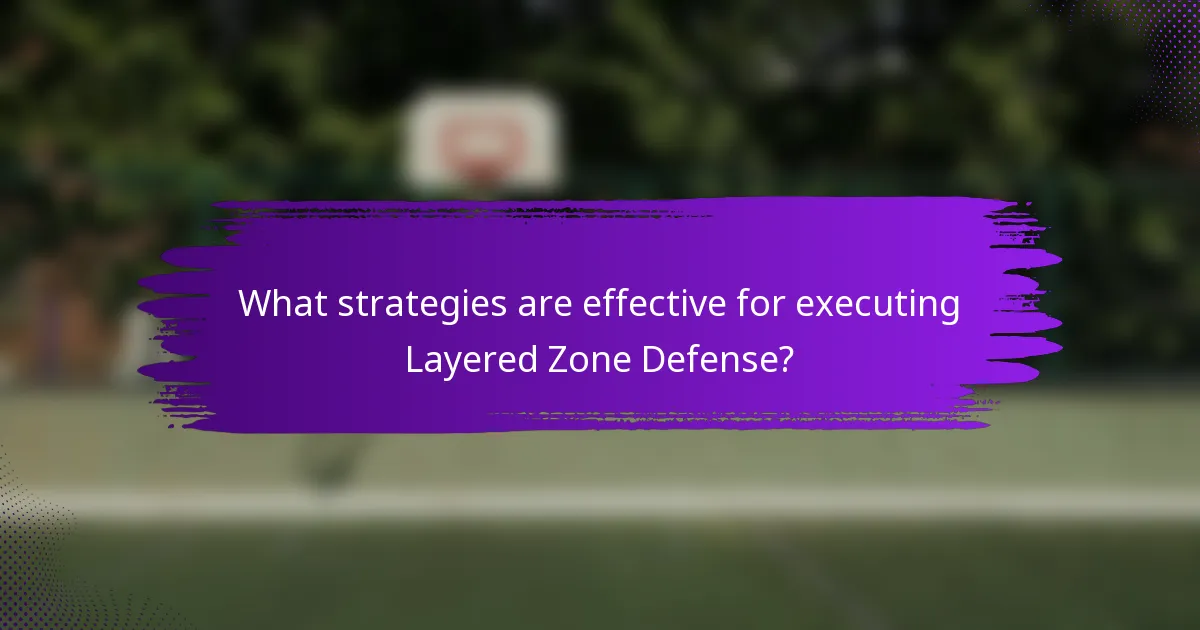 What strategies are effective for executing Layered Zone Defense?